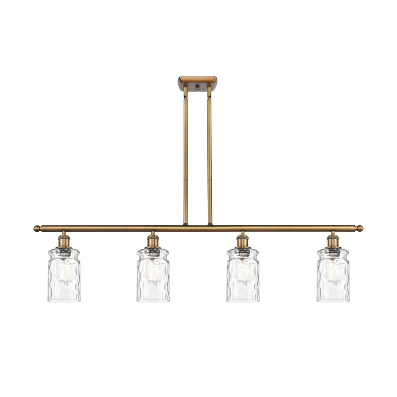 Binkley 4 - Light Kitchen Island Pendant, No Bulb Included, Clear, Brushed Brass
