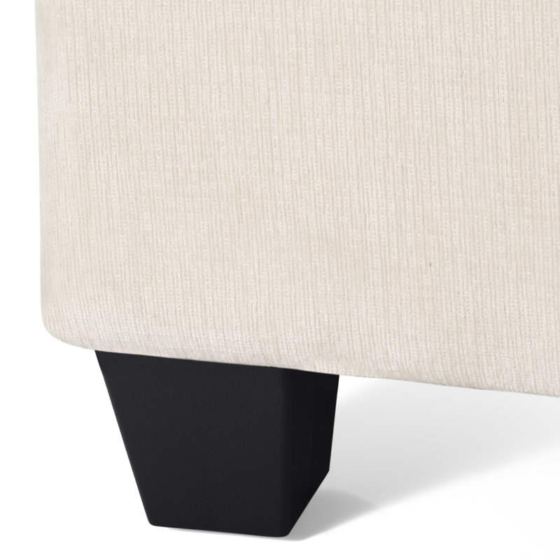 Canapé-lit simple en chenille avec repose-pieds Chenille, Crème, crème