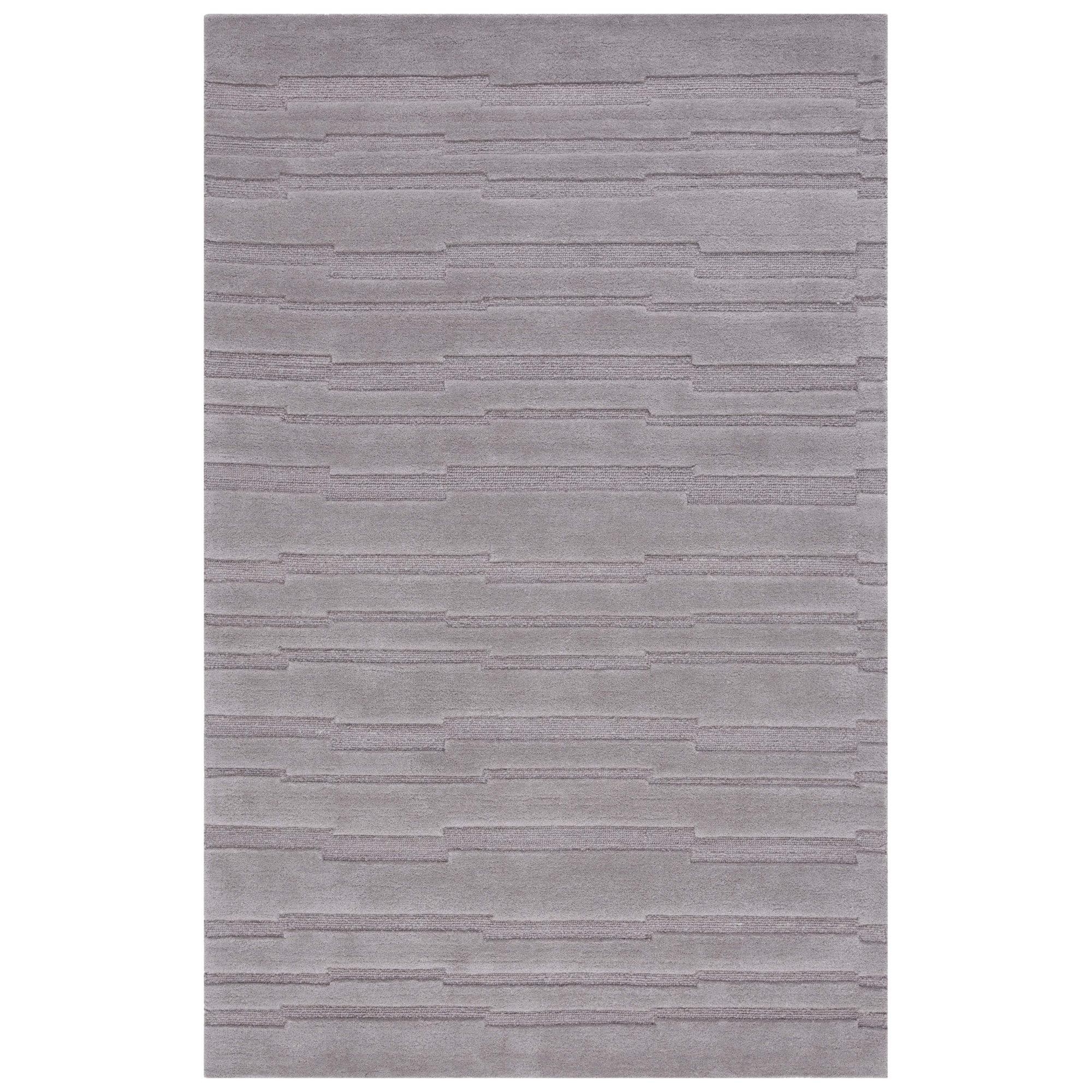 Elona Handmade Gray Rug, Rectangle 3' x 5'