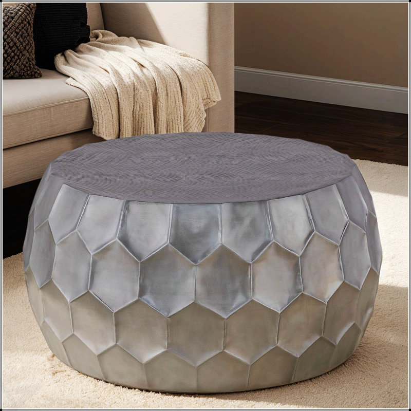 Table basse 32 po Modern Modern, Argent argent