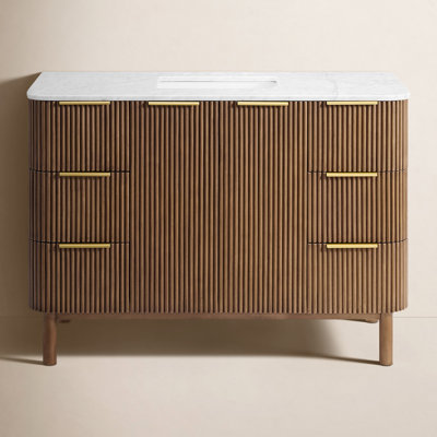 Kensington 48" Bathroom Vanity in Fluted Birch