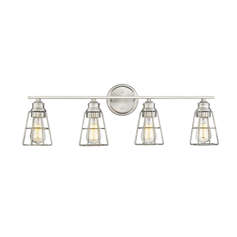 Éclairage pour meuble-lavabo à 2 lumières à intensité variable Edoardo, Nickel brossé, 4