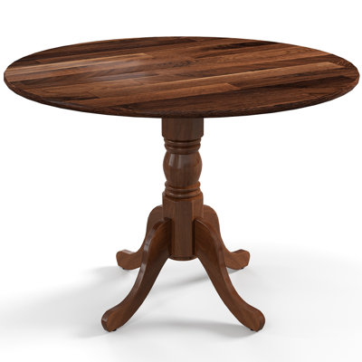 Arush 39 " Rubberwood Round Solid Wood Top with Solid Wood Base Dining Table