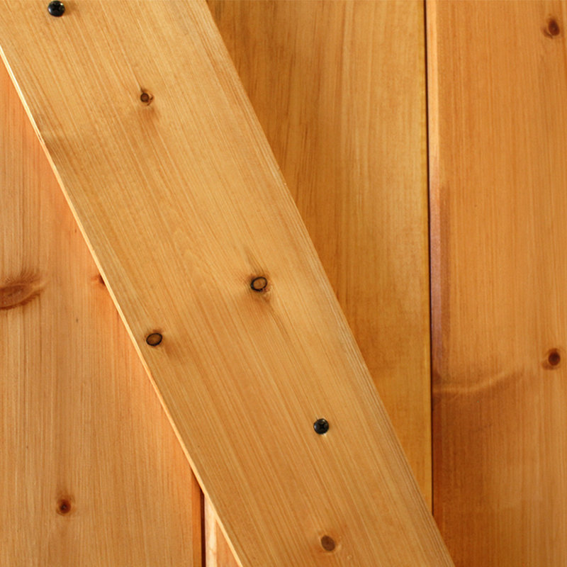 Porte de grange en bois lambrissé sans trousse de quincaillerie d’installation, Brun pâle, 36 po x 84 po