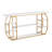 Marble Console Table, 3 Tiers Modern Console Table for Open Storage, Golden Geometric Table with Iron Tubes, Anti-Tip Device and Triangular Support for Living Room, Hallway, Entryway, Foyer-1486008294