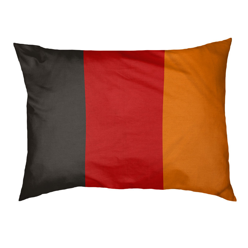 Coussin Atlanta, Moyen (H 6,5 po x l 40 po x P 30 po), Orange/ rouge / noir