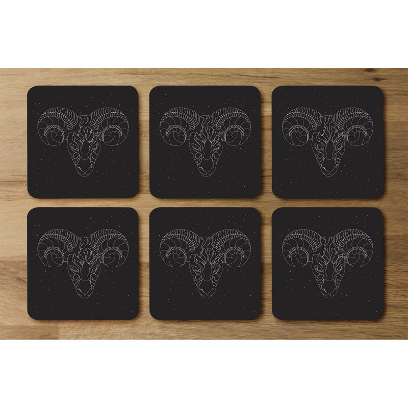 Square 6 Piece Coaster Set