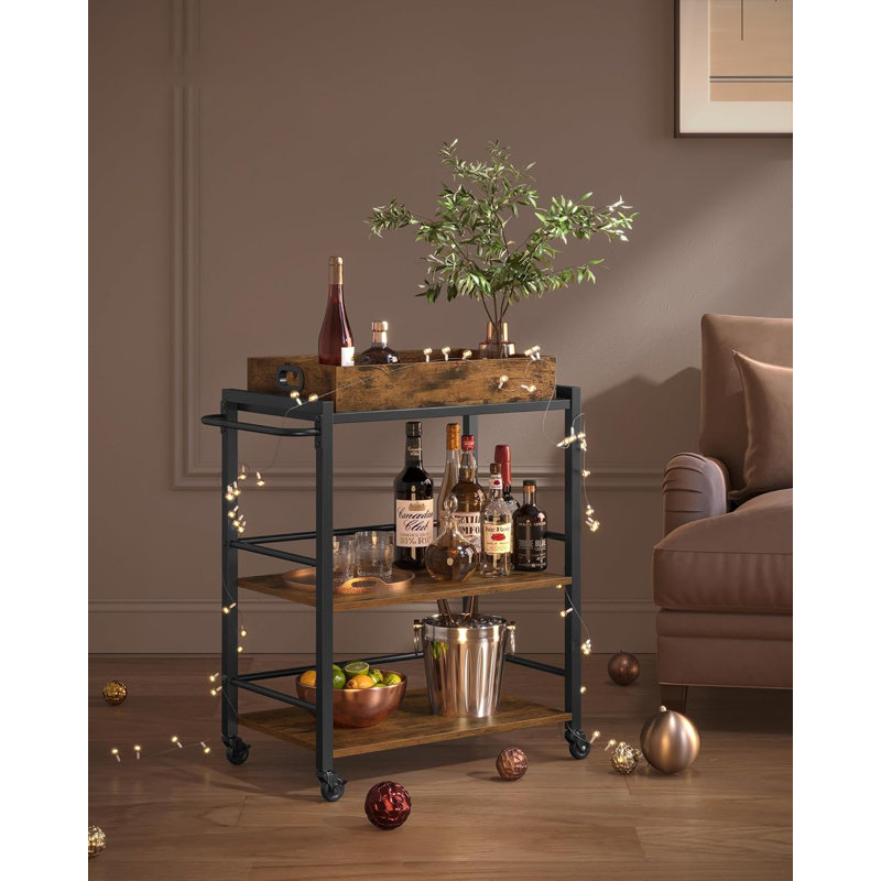 Kitchen Serving Cart with Removable Tray