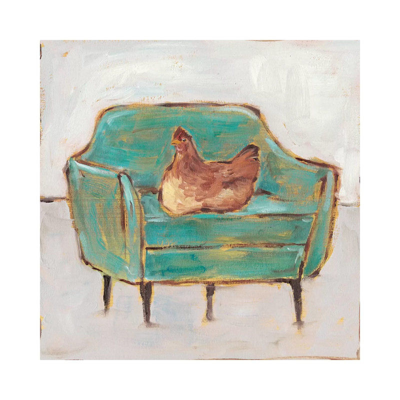 Créature confort par Ethan Harper - reproduction d'art, Pas de tapis, Toile tendue, H 48 po x l 48 po x 1,5 po