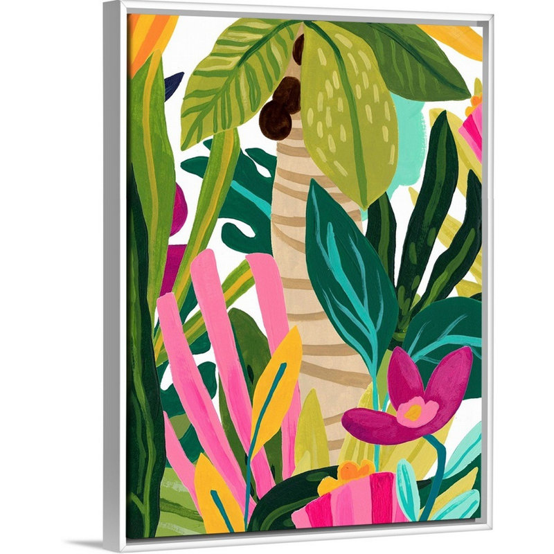 «Island Thicket IV», art mural sur toile, H 34 po x l 26 po, Blanc