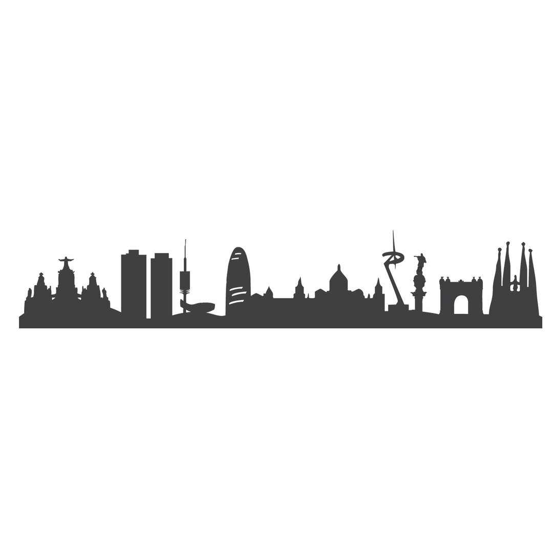 Wandaufkleber Skyline von Barcelona