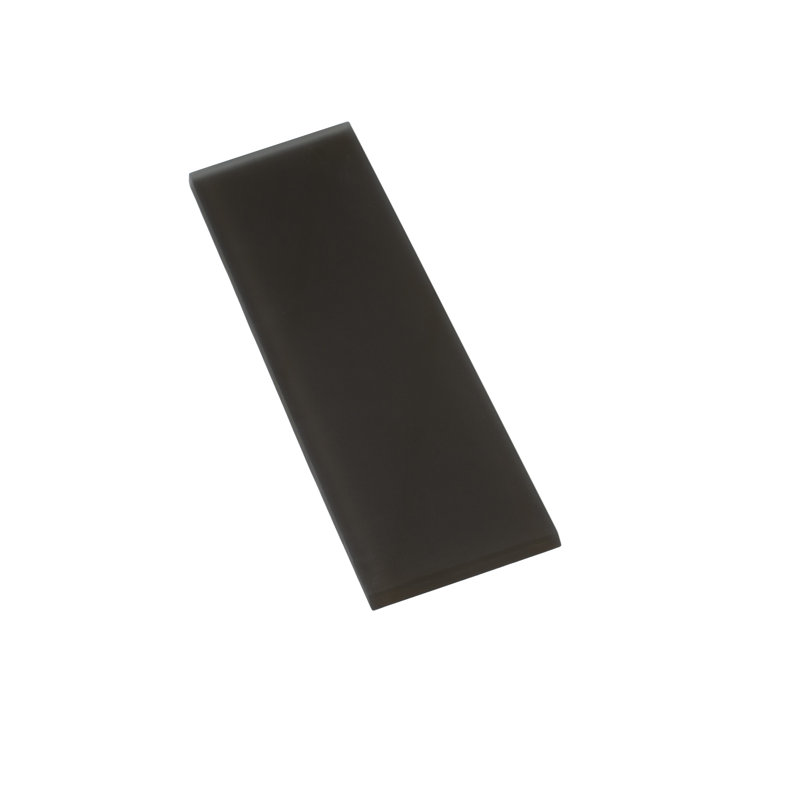 3"X 12" Matte Finished Glass Subway Tile, Ash Gray