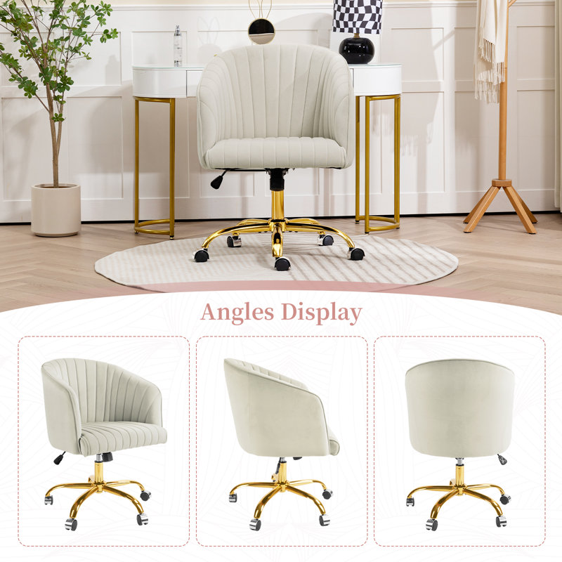 Chaise de bureau Caleia, Beige