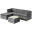 Rattan Garden Sofa Set With Glass Top Coffee Table-1664919316-1664919318