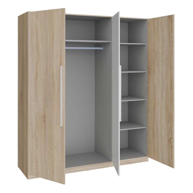 Temirlan 3 Door Manufactured Wood Wardrobe