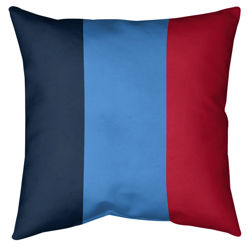Coussin décoratif d'intérieur/d'extérieur, 16 po x 1 po, Mi-bleu