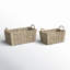 Handmade Seagrass Basket With Handles - Set of 2