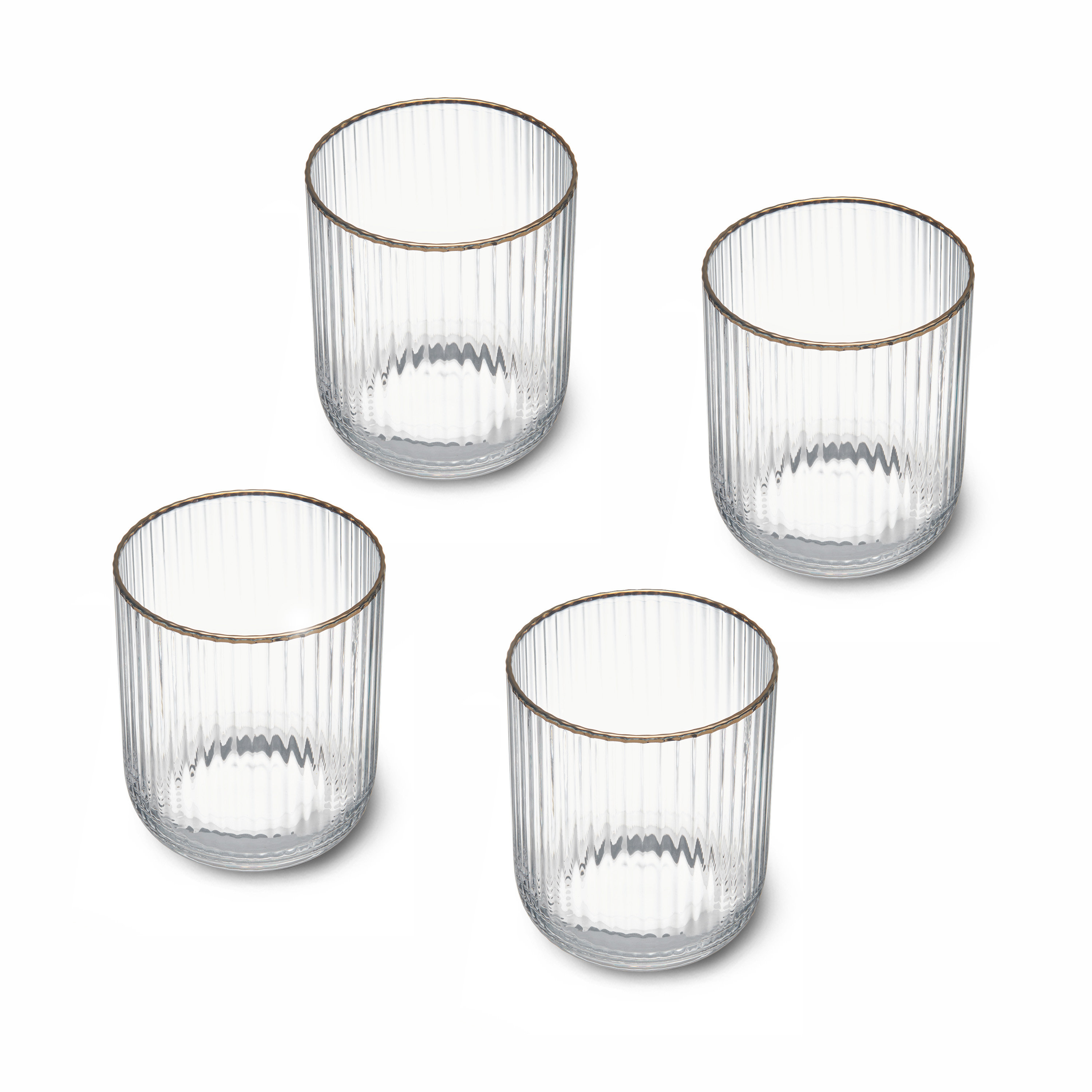 Mikasa Sorrento 4 Piece Crystal Glass Highball Glass Set