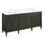 Elmdale 72" Freestanding Mahogany Double Basin Vanity  Rectangular Undermount Sink - 8" Faucet Holes