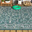 Tapis sarcelle / gris tissé texturé Hagerman-1963317422