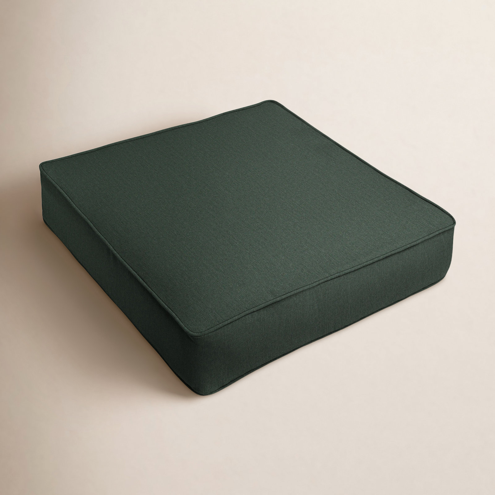Davana Outdoor Lounge Chair Cushion, Dark Green, 25" W x 23" D