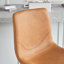 Tabouret de bar rembourré à hauteur de comptoir avec dossier ergonomique incurvé et structure en métal (ensemble de 2)-2024090906