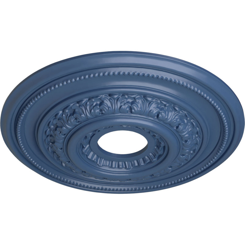 Endurathane Orleans Ceiling Medallion, 17 5/8"OD X 3 5/8"ID X 1 7/8"P (Fits Canopies up to 4 5/8"), Hand-Painted Americana Finish