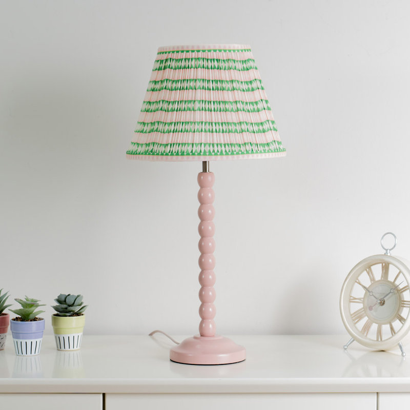 Riza Fabric Tapered Lamp Shade ( Clip On ) in Pink, 15cm H x 27.5cm W x 27.5cm D