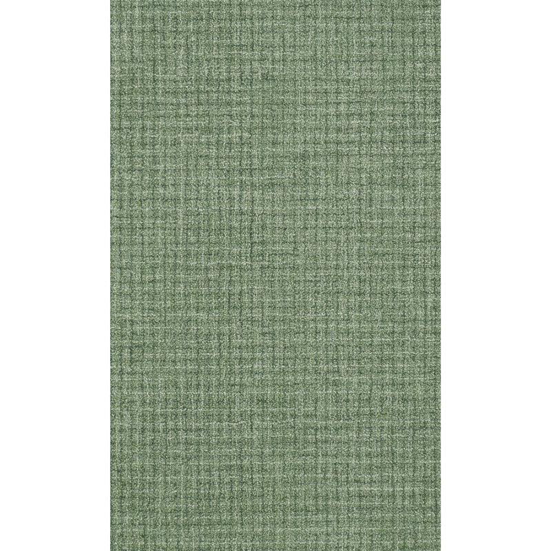 Bryn Hand Tufted Wool Abstract/Houndstooth Area Rug in Forest/White, Rectangle 3' x 5'