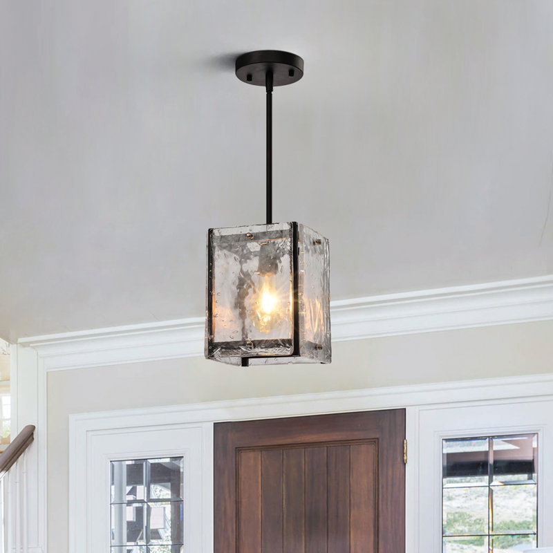 Kanode 1 - Light Dimmable Rectangular Glass Pendant, Dark Brown