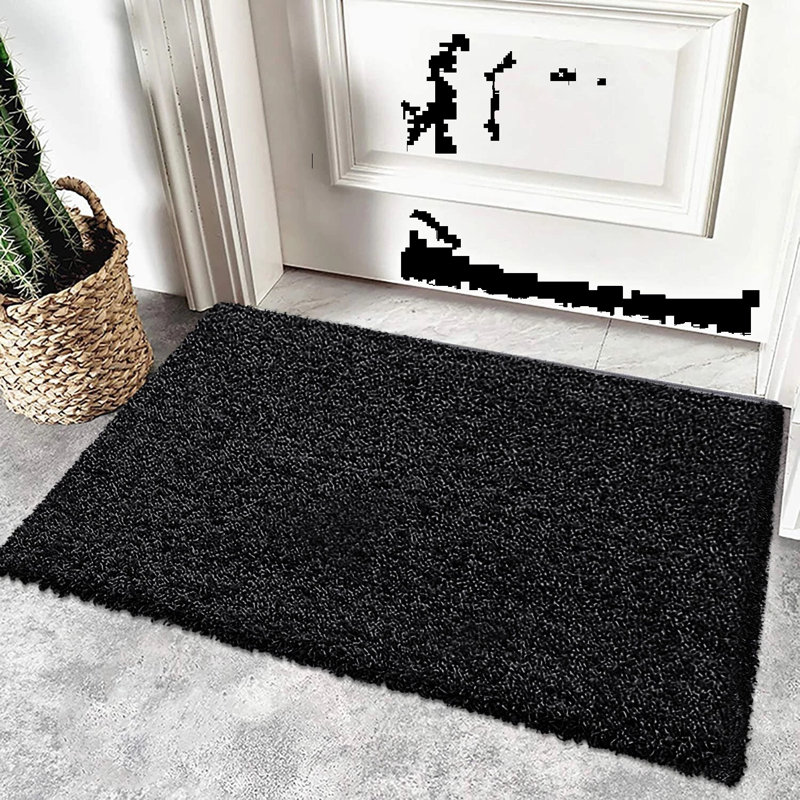 Solid Colour Shag Area Rug, Rectangle 60 x 110 cm