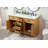 Hermes 60'' Double Bathroom Vanity with Carrara Marble Top-73360084