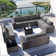 Dawes 12-Piece Outdoor Wicker Sectional Set With Cushions And Tempered Glass Table