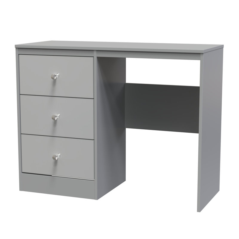 Bhargavi 3 Drawer Vanity (Ready Assembled), Uniform Grey/Dusk Grey