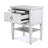 Point Breeze - 1 Drawer Nightstand with Jewelry Tray, Shelf, Power Strip, USB-A and USB-C Port - Fresh White with Soft Grey Glaze Finish