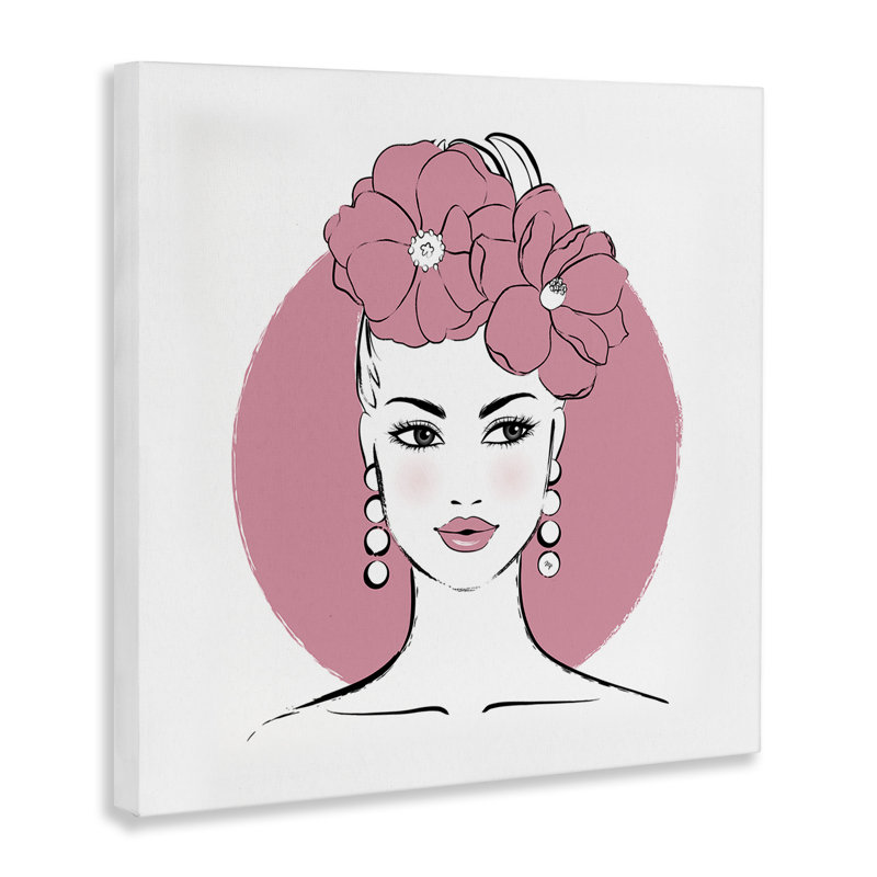 «Pink Lady Portrait» par Martina Pavlova, H 24 po x l 24 po