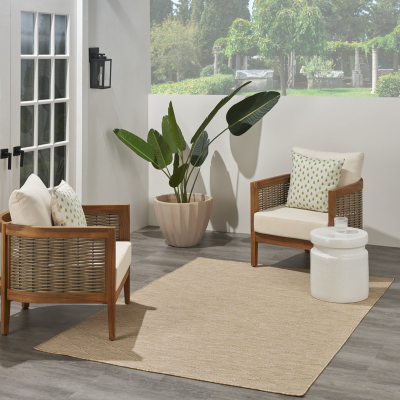 Rectangle WSL01-NATRL Indoor/Outdoor Area Rug, Rectangle 6 pi x 9 pi