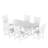 Laguna 6 - Person Patio Dining Set Umbrella Hole Included Rectangular Table-83880262