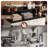 2-Tier Washer Dryer Countertop with Power Outlet, LED Lights, Foldable Storage Basket, 2 Hooks-124911175