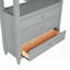 Lit mezzanine simple avec tiroirs et bureau - Spacieux Durable, gris (aucun sommier requis)-182295299-182295308