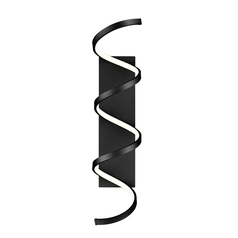 Synergy LED Flush Mounted Sconce, Black, 36" H x 7" W x 8.5" D