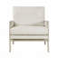Ensemble de meubles en bois massif et tissu d'ameublement en chenille crème Modern Home-740273041