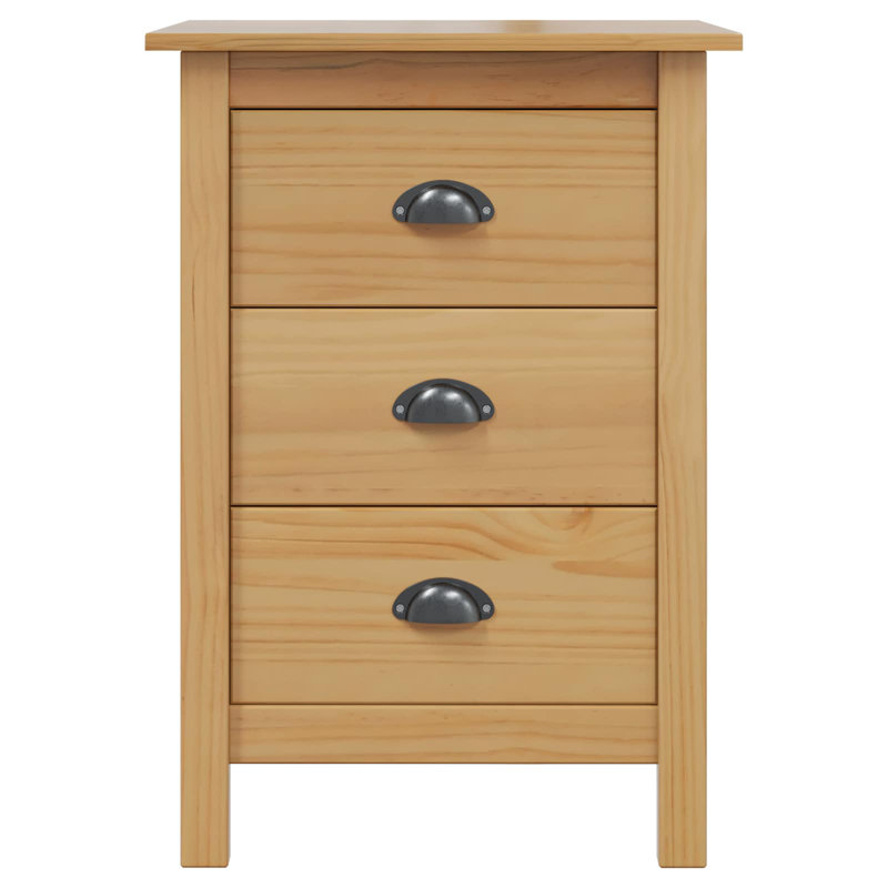46cm W Solid Wood Bedside Table, Natural