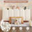 Twin Size Upholstered Led Princess Bed Frame With Storage Drawers, Safety Rails, Charging Station, Heavy-duty Metal Stand, Beige-1230876602-1230876601