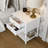 Elegent Nightstand With 2-Drawer & 1-Shelf-1594567079