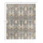 Tapis noué à la main de conception unique Ikat - beige, 8 pi 1 po x 8 pi 4 po