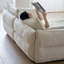 Coussin de canapé modulaire en velours blanc-1753275953