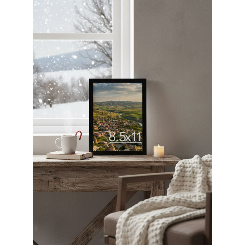Cadre 8,5 x 11 pour mur et table - Plexiglas résistant aux chocs, double orientation pour les certificats, les affiches et les photos