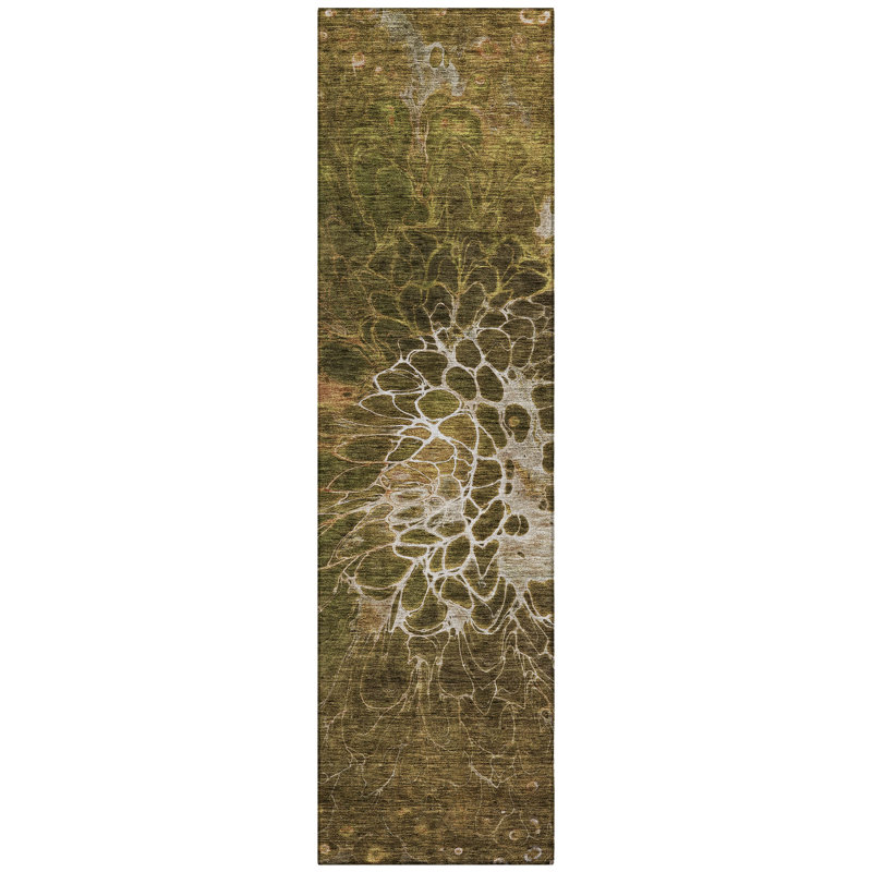 Raenee Washable Abstract Indoor / Outdoor Rug, Runner 2'3" x 7'6"