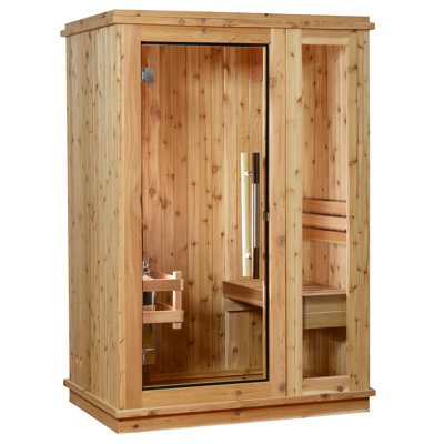 Almost Heaven Saunas Logan 1 - Person Indoor Traditional Steam Sauna in Cedar